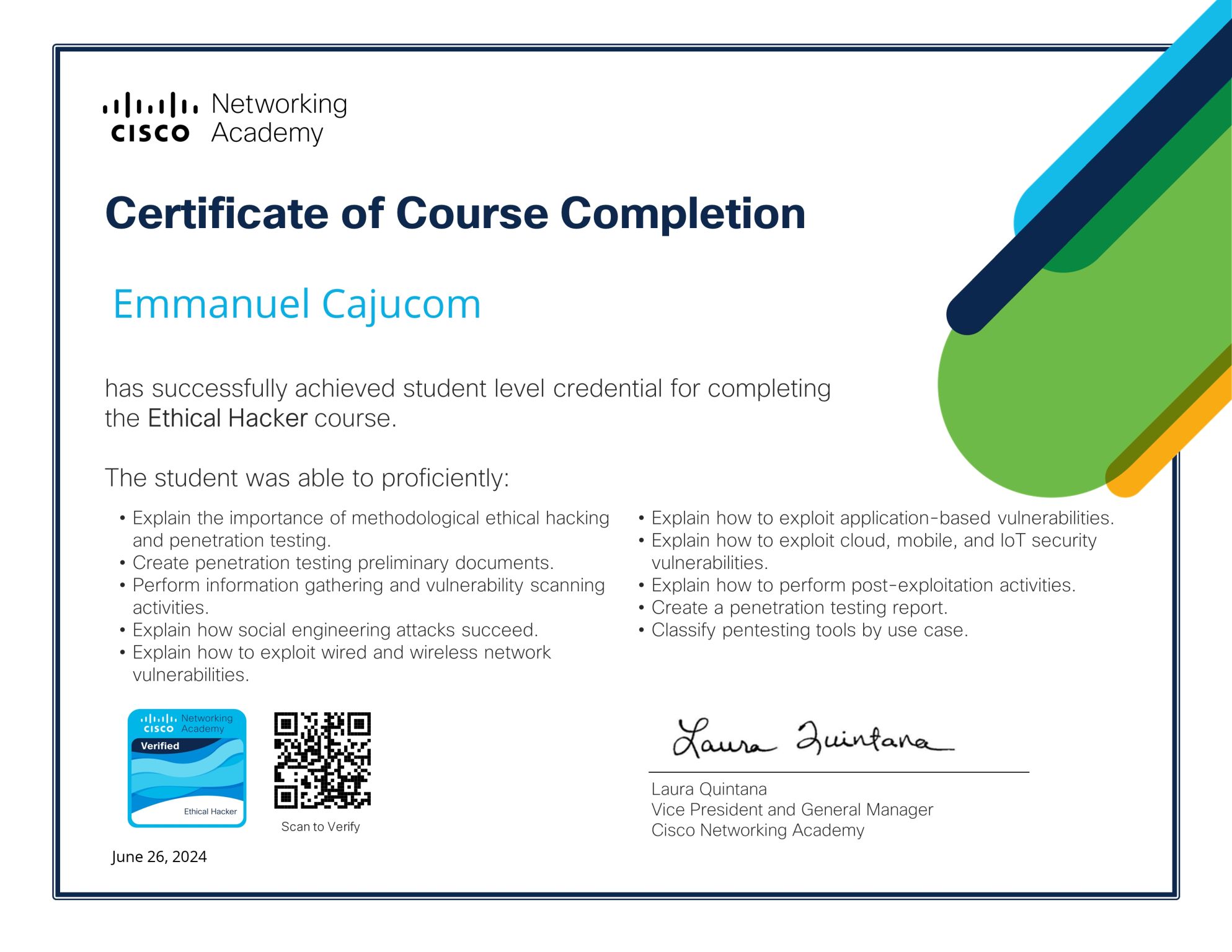 CISCO Certificate