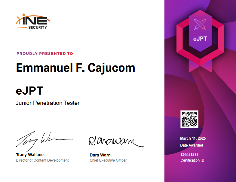 EJPT Certificate